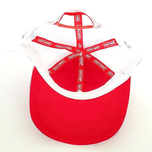 Craftsman Tools ACE Hardware Hat Cap Red White Embroidered Trucker Mesh Snapback - Picture 5 of 6
